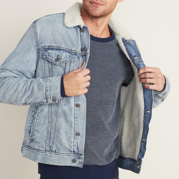 Old Navy Other - Old Navy Sherpa Lined Jean Jacket - Light Wash